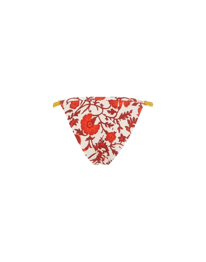 La Doublej Fonda Bottom Dragonflower Mini Red In Lycra Women Swimwear