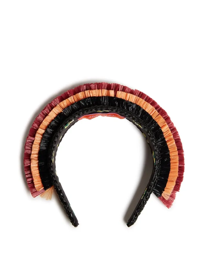 La Doublej Halo Headband Solid Black In Raffia Crochet Women Hair Accessories La Doublej Halo Headband Solid Black In Raffia Crochet Women Hair Accessories