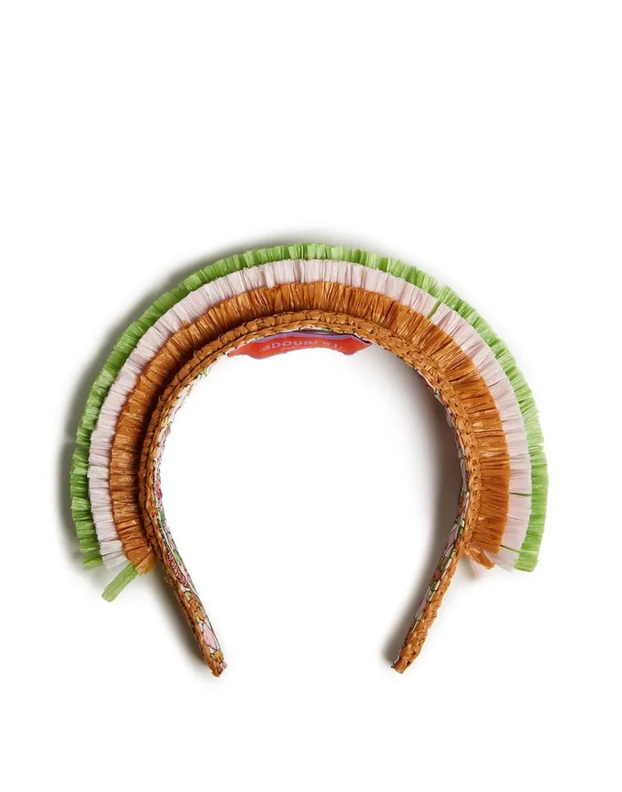 La Doublej Halo Headband Solid Ocher In Raffia Crochet Women Hair Accessories La Doublej Halo Headband Solid Ocher In Raffia Crochet Women Hair Accessories