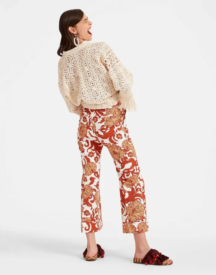 La Doublej Hendrix Pants Reef White In Shot Cotton Women Shorts and Pants