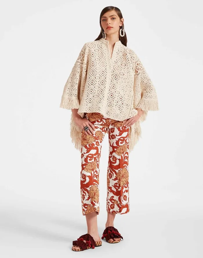 La Doublej Hendrix Pants Reef White In Shot Cotton Women Shorts and Pants