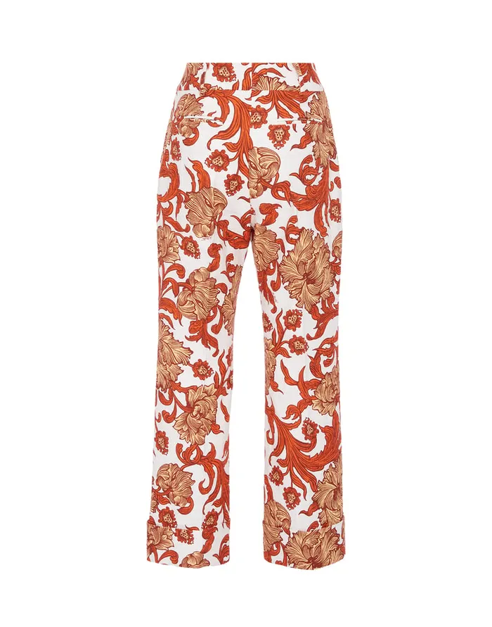La Doublej Hendrix Pants Reef White In Shot Cotton Women Shorts and Pants