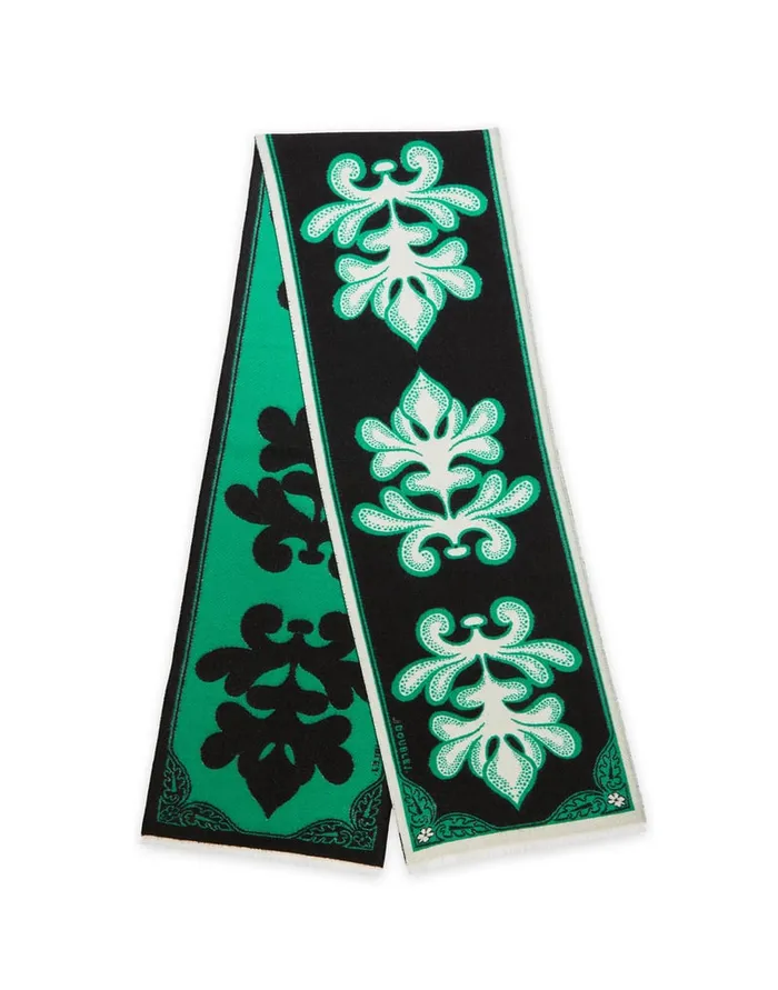 La Doublej Herald Scarf Herald Black In Wool Silk Women Foulards and Scarves