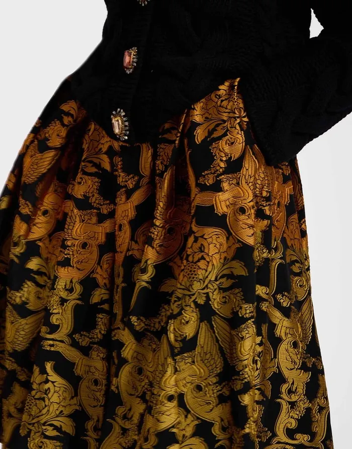 La Doublej Kelly Skirt Cherubs Multicolor In Fil Coup Women Party Dressing