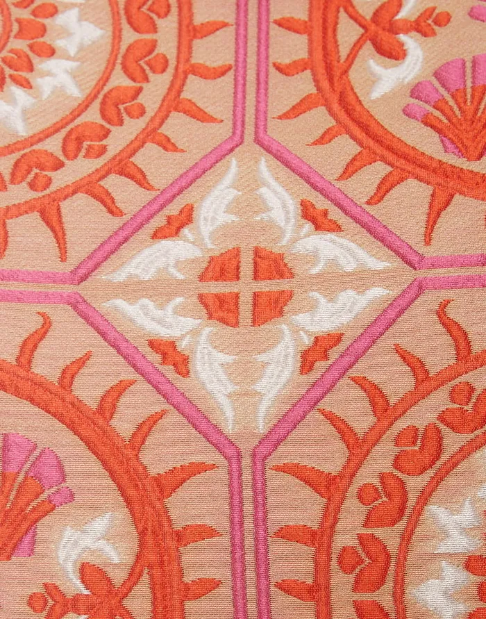 La Doublej La Scala Top Sun Orange In Jacquard Women Party Dressing