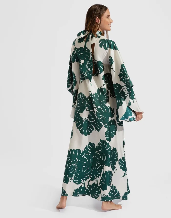 La Doublej Magnifico Dress Monstera In Silk Twill Women Dresses