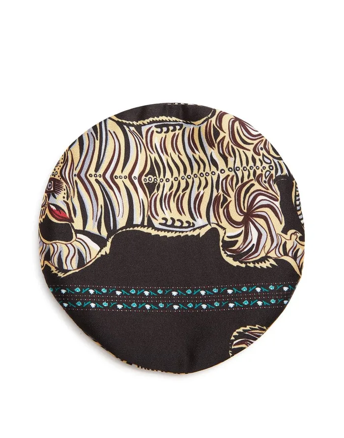 La Doublej Mask Case Tiger Tiles Black Small In Twill Women Small Accessories
