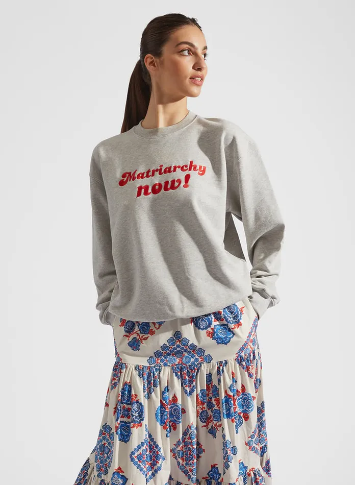 La Doublej Matriarchy Now StandUp Sweatshirt TUnita Grigio In Cotton Felpa Women TShirts and Sweatshirts La Doublej Matriarchy Now StandUp Sweatshirt TUnita Grigio In Cotton Felpa Women TShirts and Sweatshirts