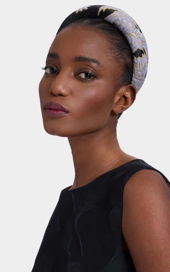 La Doublej Medici Headband Lark Black In Jacquard Women Hair Accessories
