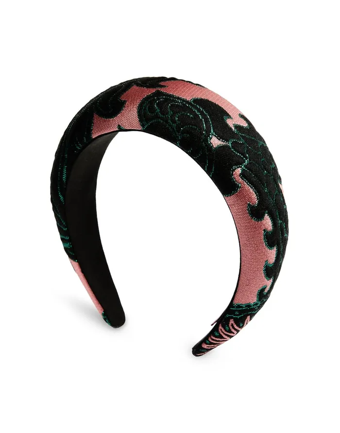 La Doublej Medici Headband Oltrarno Pink In Jacquard Women Hair Accessories