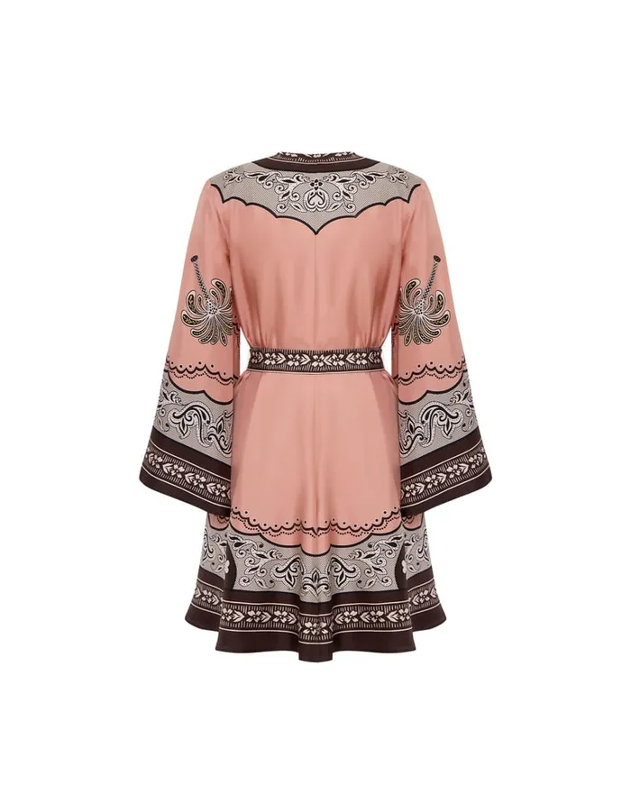 La Doublej Mini Magnifico Dress Mirage Place Pink In Silk Twill Women Dresses