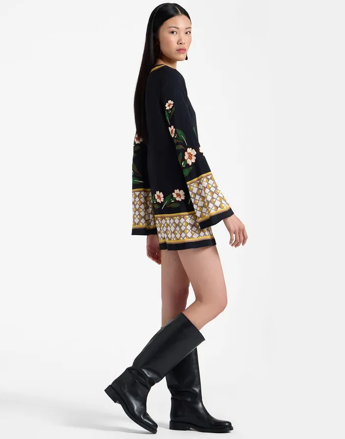 La Doublej Mini Supreme Swing Dress Dazed Place Black In Sable Women Dresses