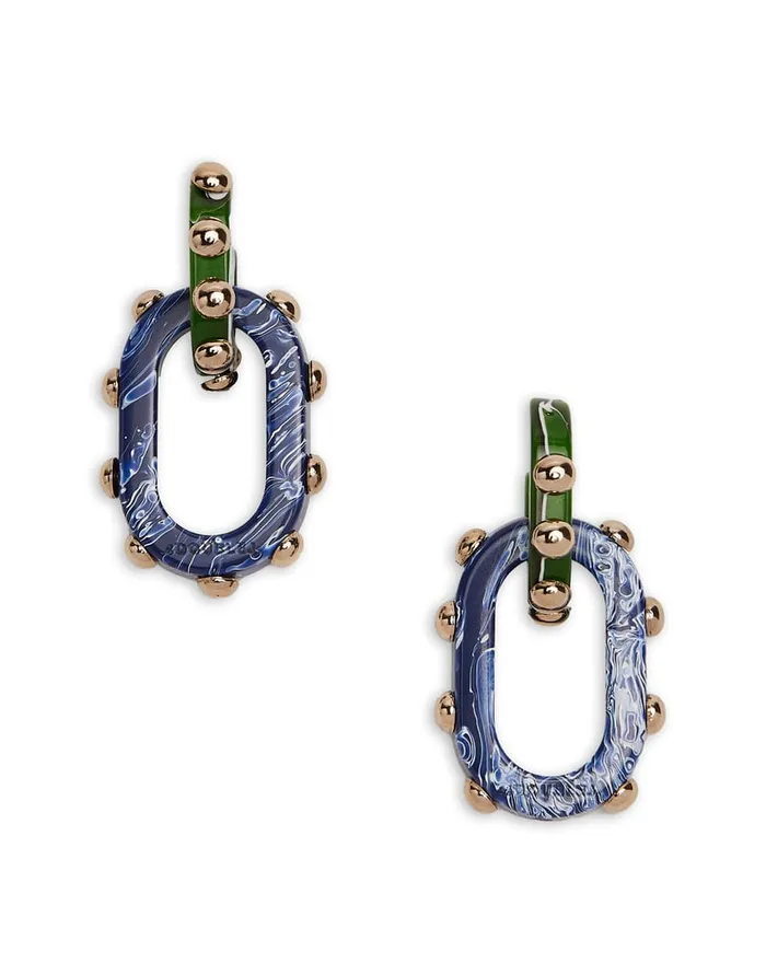 La Doublej Nefertiti Double Earrings Dark Green In Acrylic Resin Women Jewelry La Doublej Nefertiti Double Earrings Dark Green In Acrylic Resin Women Jewelry