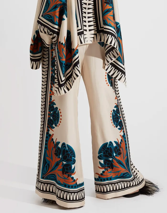 La Doublej Palazzo Pants Florence Place In Silk Twill Women Shorts and Pants