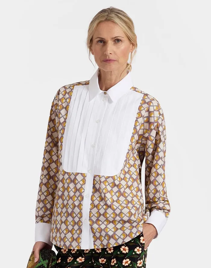 La Doublej Peggy Shirt HalfLight Micro Cream In Poplin Cotton Women Shirts and Tops La Doublej Peggy Shirt HalfLight Micro Cream In Poplin Cotton Women Shirts and Tops