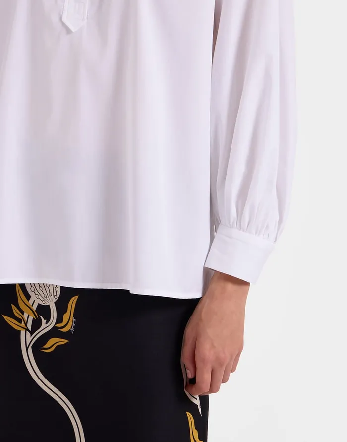 La Doublej Poet Shirt Solid White In Tailor Poplin Women Shirts and Tops