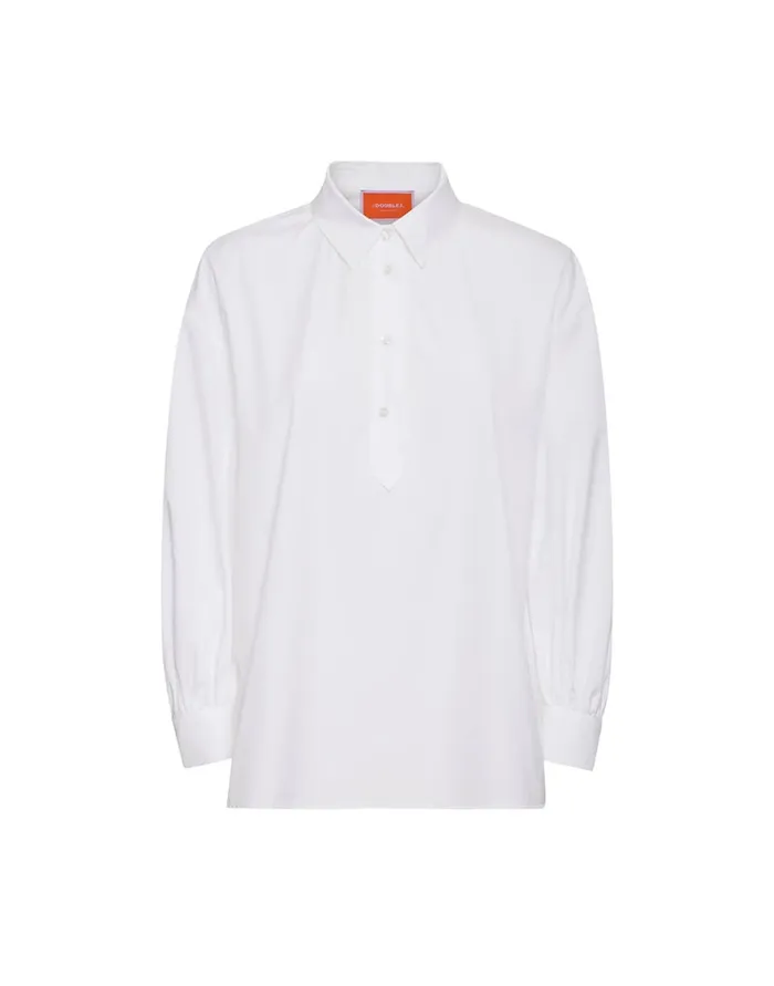 La Doublej Poet Shirt Solid White In Tailor Poplin Women Shirts and Tops