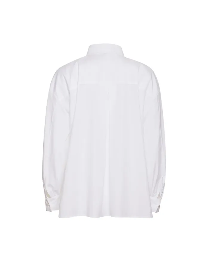 La Doublej Poet Shirt Solid White In Tailor Poplin Women Shirts and Tops