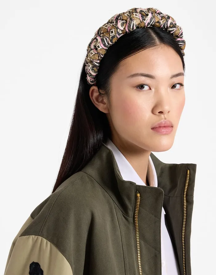La Doublej Rapunzel Headband Jive Pink In Lurex Fil Coup Women Hair Accessories La Doublej Rapunzel Headband Jive Pink In Lurex Fil Coup Women Hair Accessories