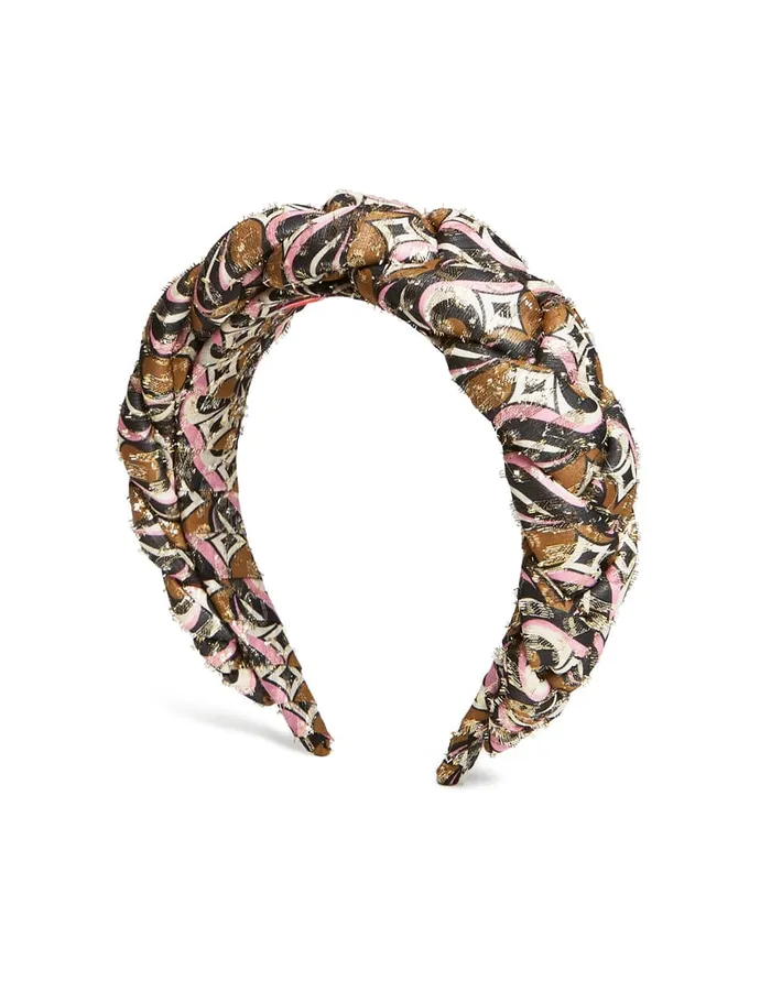 La Doublej Rapunzel Headband Jive Pink In Lurex Fil Coup Women Hair Accessories