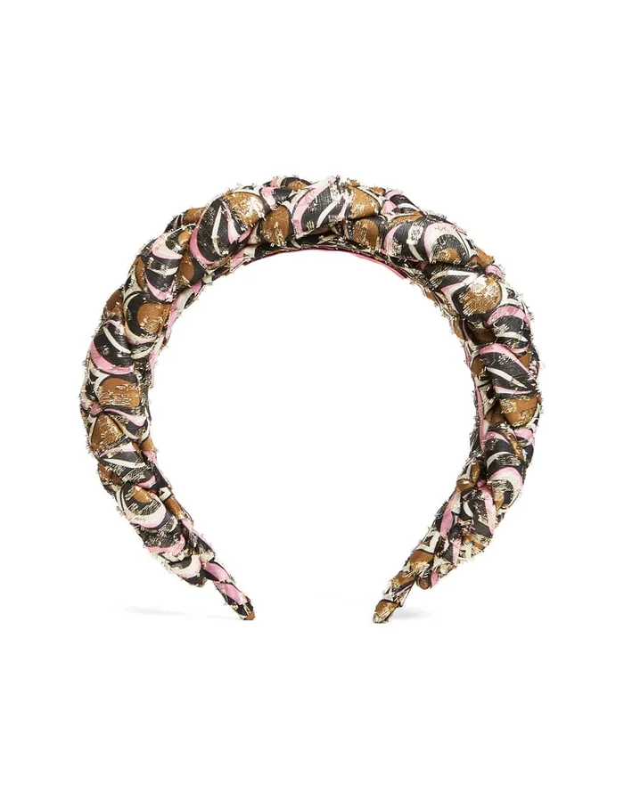 La Doublej Rapunzel Headband Jive Pink In Lurex Fil Coup Women Hair Accessories