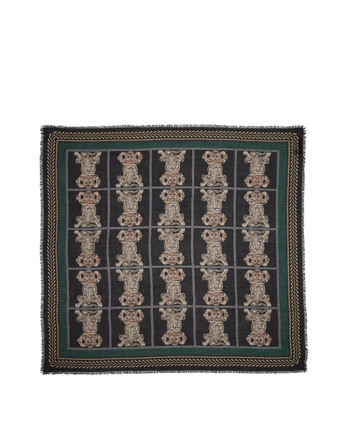 La Doublej Shawl 135215135 Tiger Tiles In Twill Silk Women Foulards and Scarves La Doublej Shawl 135215135 Tiger Tiles In Twill Silk Women Foulards and Scarves
