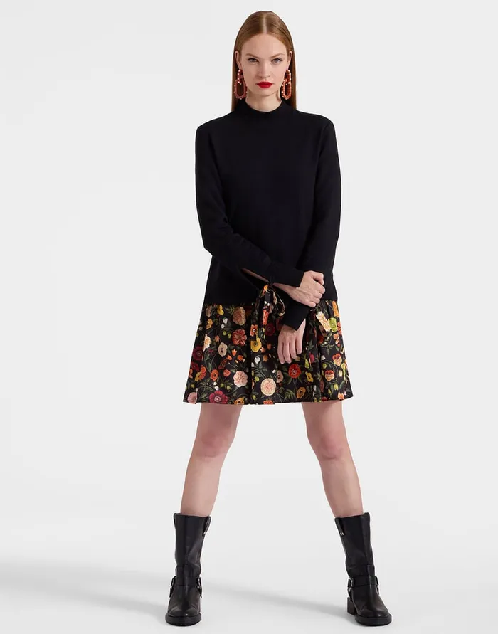 La Doublej Sporty Dress Botticelli Black In Twill Women Dresses