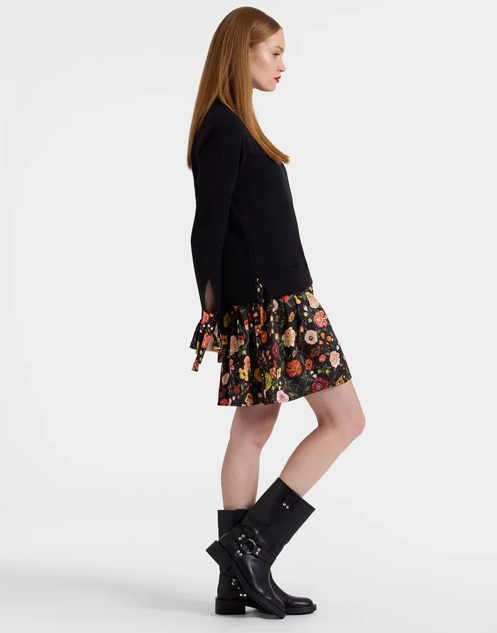 La Doublej Sporty Dress Botticelli Black In Twill Women Dresses