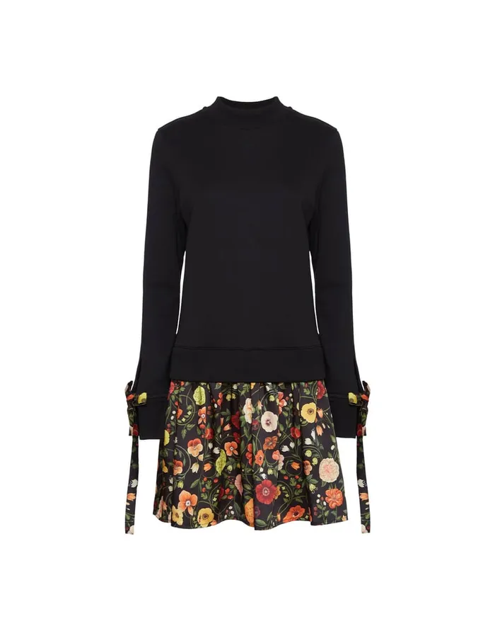 La Doublej Sporty Dress Botticelli Black In Twill Women Dresses