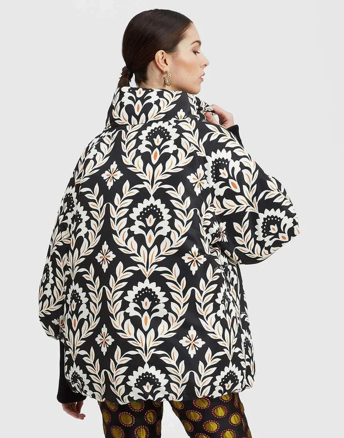 La Doublej St Moritz Reversible Jacket Winter Sun Black In Jacquard Women Outerwear