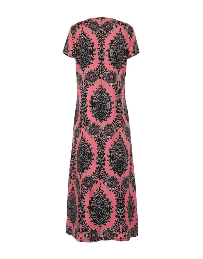 La Doublej Swing Dress Oltrarno Pink In Silk Twill Women Dresses