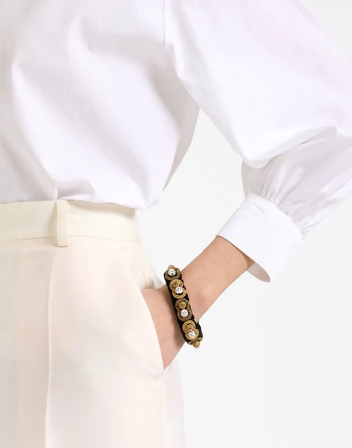 La Doublej Tesoro Bracelet Solid Black In Velvet Women Jewelry