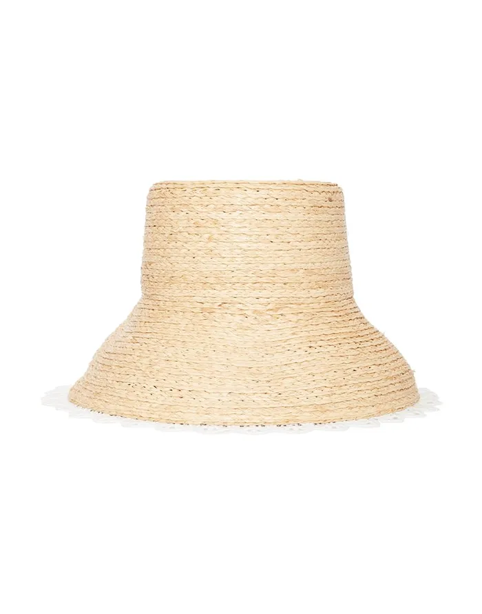 La Doublej The Ombra Hat Solid Ivory In Raffia Women Hats
