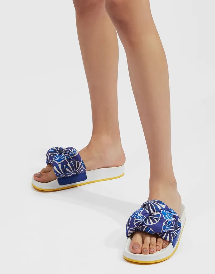 La Doublej Treccia Slides Conchiglie In Twill Women Shoes
