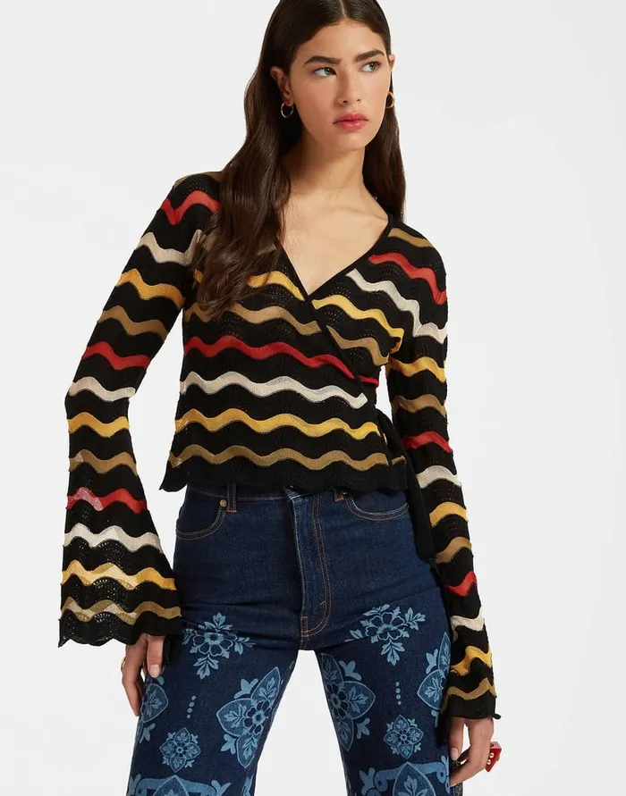 La Doublej Zephyr Top Black In Lace Women Shirts and Tops