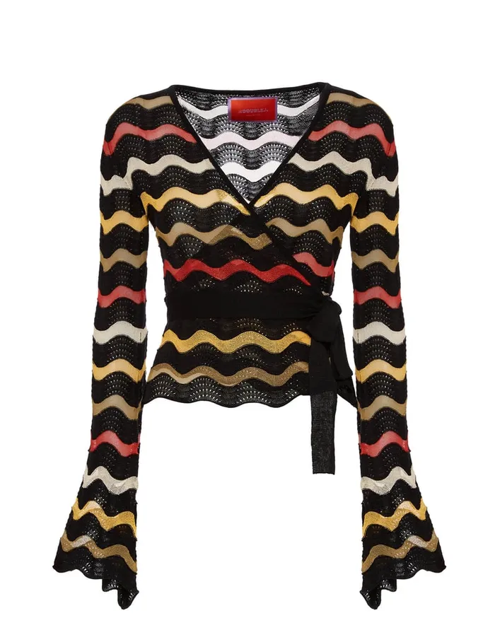 La Doublej Zephyr Top Black In Lace Women Shirts and Tops