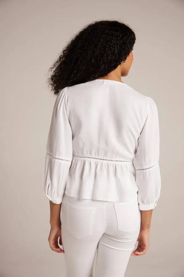 Ladder Trim Peplum Top 8211 White Women Bella Dahl Long Sleeve Ladder Trim Peplum Top 8211 White Women Bella Dahl Long Sleeve