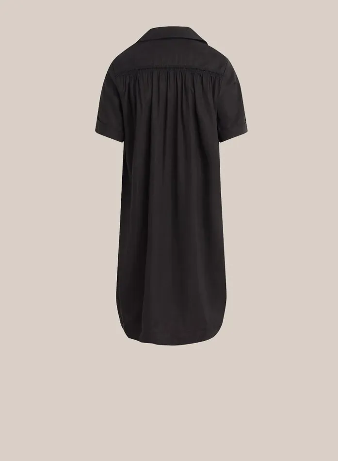 Ladder Trim Shirt Dress 8211 Black Women Bella Dahl Mini Dresses Ladder Trim Shirt Dress 8211 Black Women Bella Dahl Mini Dresses