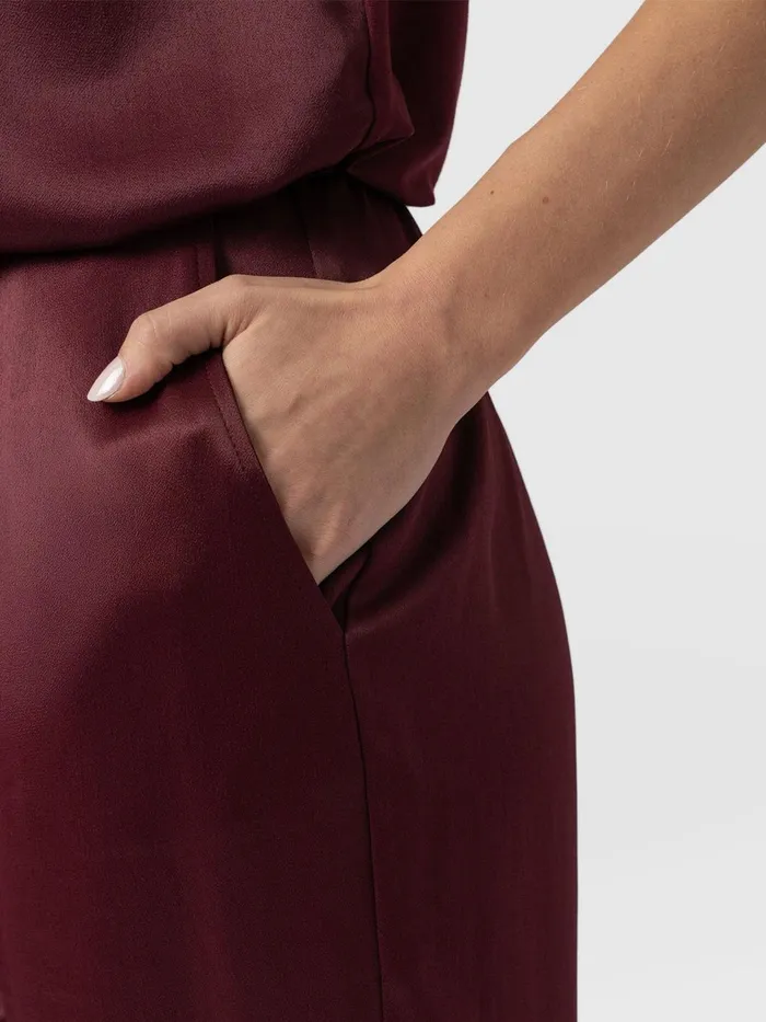 Langley Wide Leg Pant 8211 Maroon Maroon Women Saint And Sofia Pants