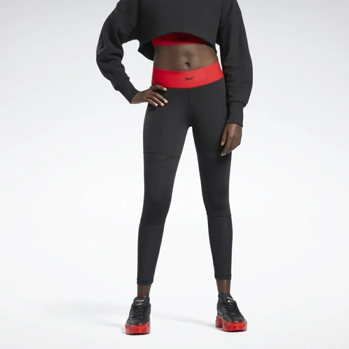 Leggings and Tights Womens Reebok Cardi B 78 Leggings Black