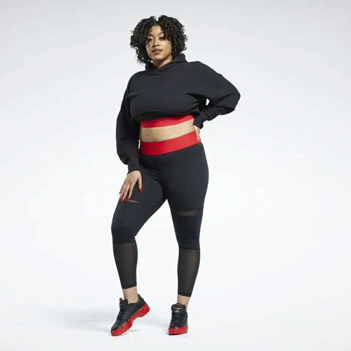 Leggings and Tights Womens Reebok Cardi B 78 Leggings Plus Size Black