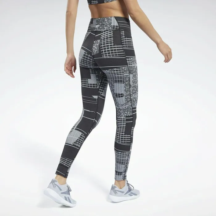 Leggings and Tights Womens Reebok Lux 2 Leggings Black Cold Grey 2