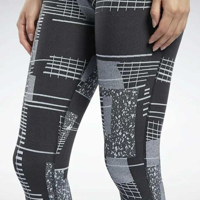 Leggings and Tights Womens Reebok Lux 2 Leggings Black Cold Grey 2