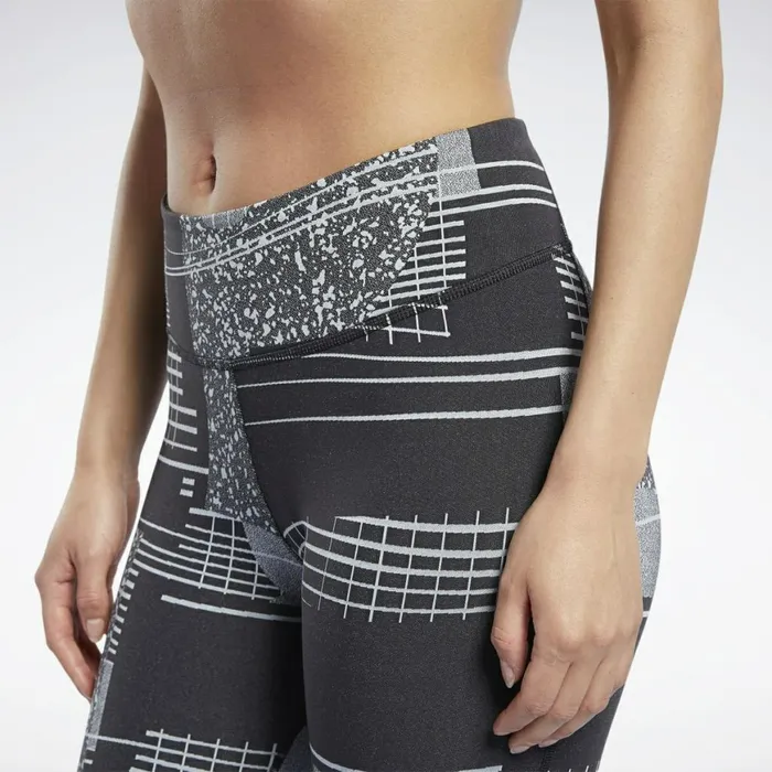 Leggings and Tights Womens Reebok Lux 2 Leggings Black Cold Grey 2