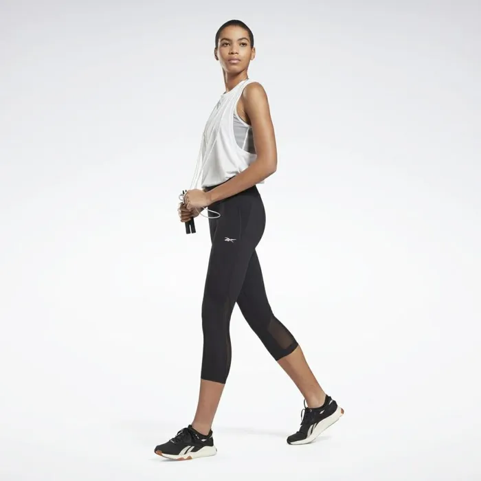 Leggings and Tights Womens Reebok Lux Perform 34 Leggings Black