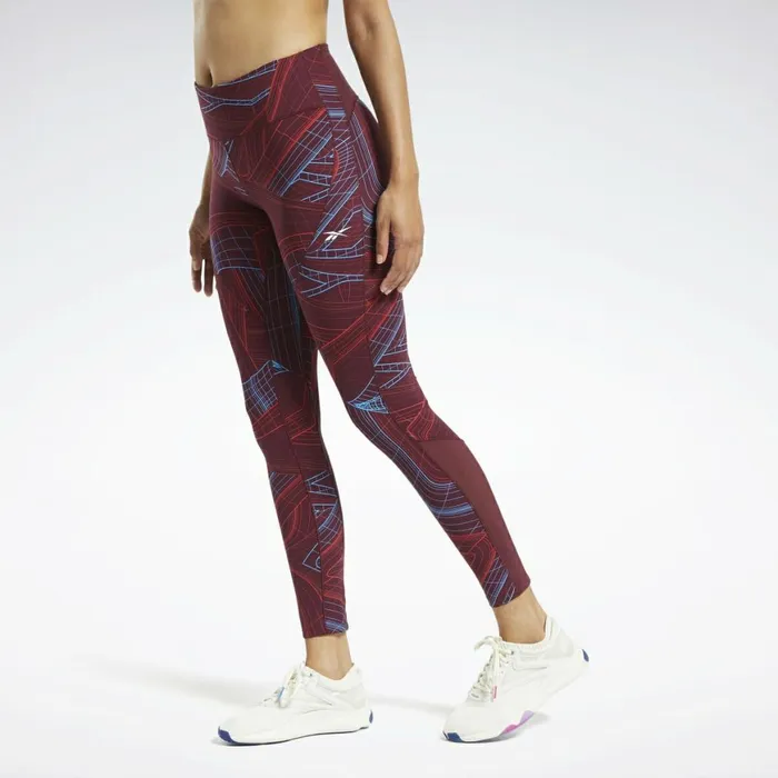 Leggings and Tights Womens Reebok Lux Perform Leggings Maroon