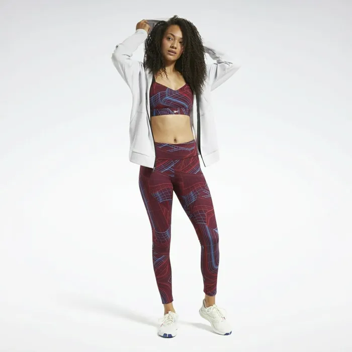 Leggings and Tights Womens Reebok Lux Perform Leggings Maroon