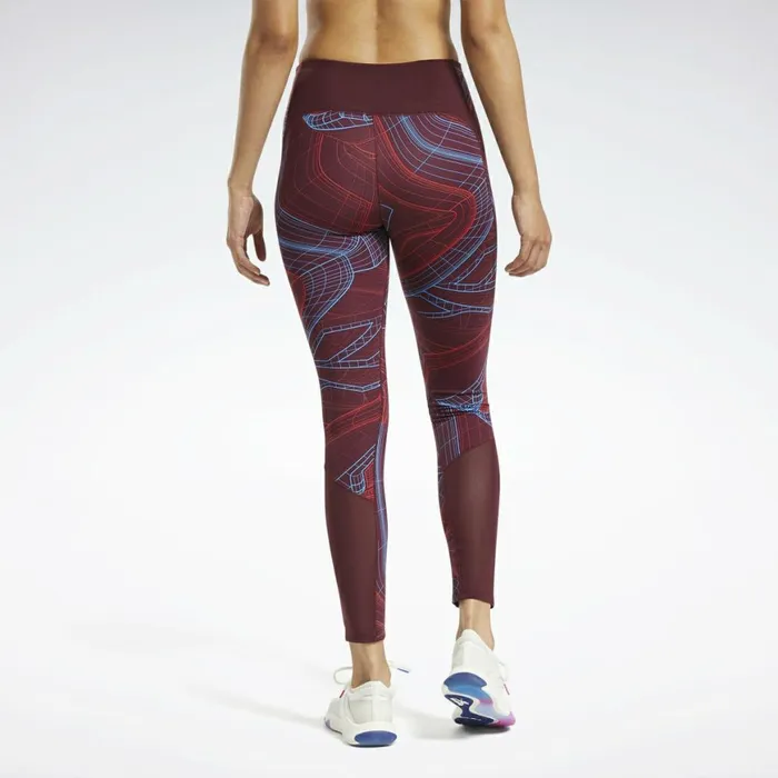 Leggings and Tights Womens Reebok Lux Perform Leggings Maroon