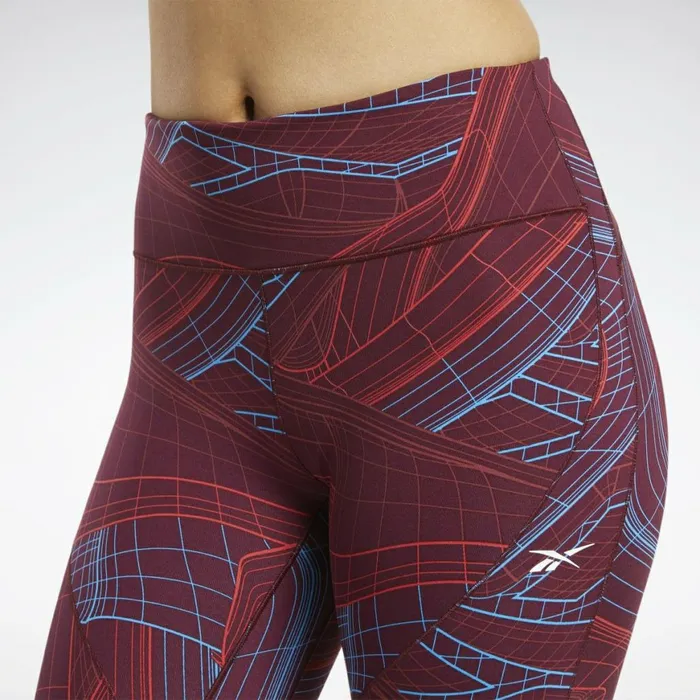Leggings and Tights Womens Reebok Lux Perform Leggings Maroon