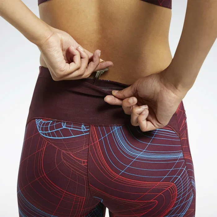 Leggings and Tights Womens Reebok Lux Perform Leggings Maroon